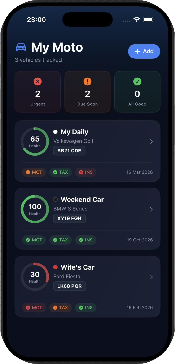 My Moto App Screenshot
